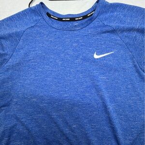 Nike Swim Dri-FIT Heathered Blue Performance Tee